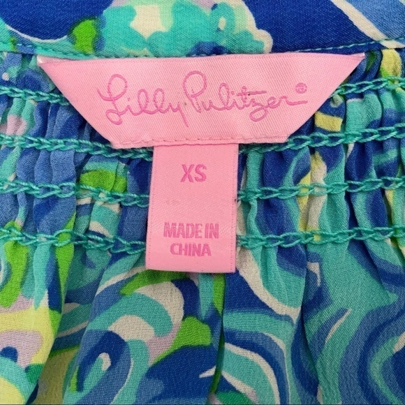 Lilly Pulitzer Blue Amelia island Tunic Top. Size X-Small. - Picture 3 of 9
